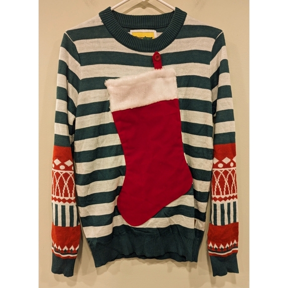 Tipsy Elves Ugly Christmas Stocking Stuffer Sweater Size Small - Picture 1 of 6